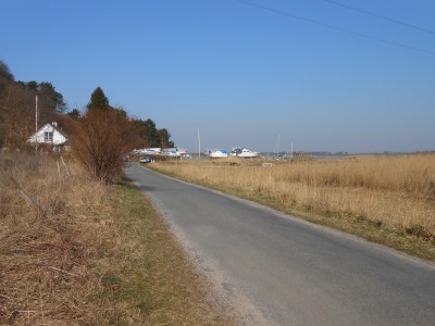 Ophalede både ved Skuldelev Havn.